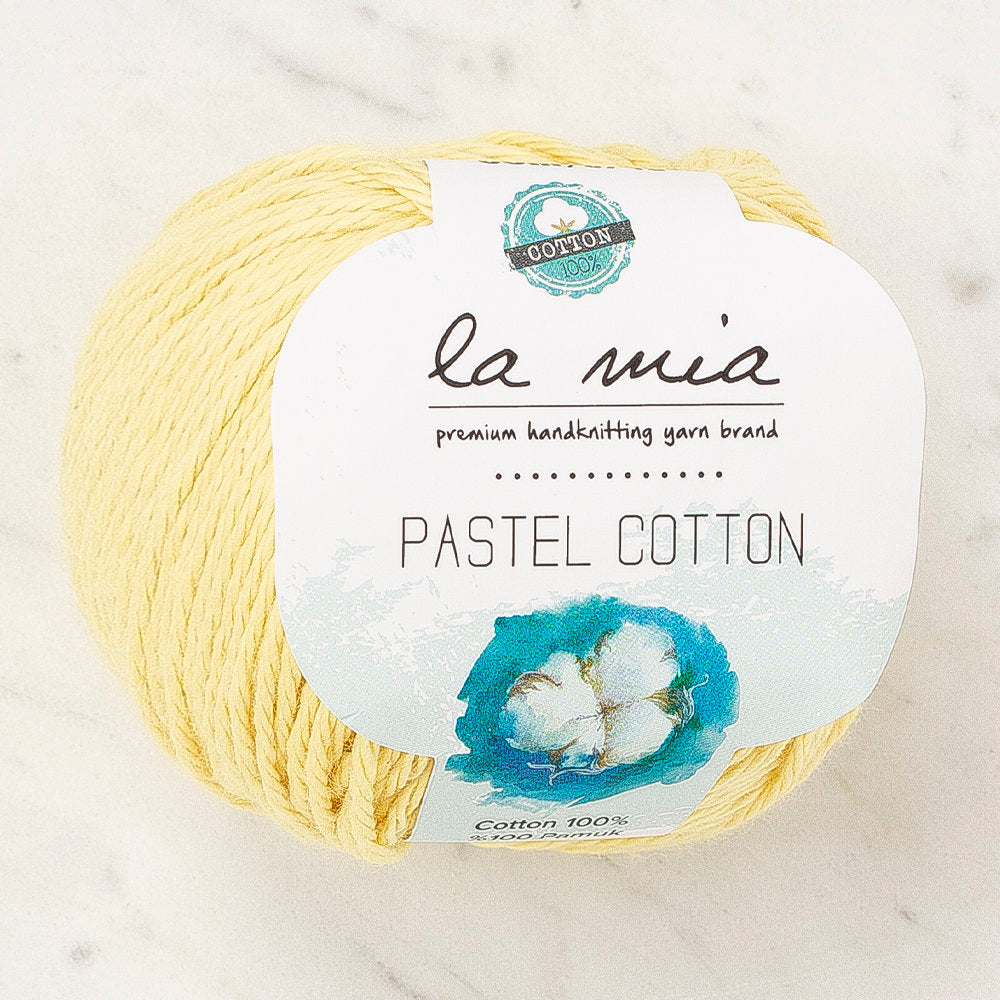 La Mia Pastel Cotton Sarı El Örgü İpi - L183